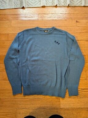 Vintage 90s Hudson's That Guy Monogrammed Knit Sweater Script Crewneck Retro Vtg